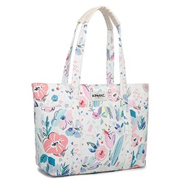 Kinmac Women's Laptop Tote Bag Top Handle Handbag Work Bag for Laptop Computer Up to 15 inch (Floral)