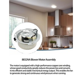 Motor Blower Motor Assembly Replacement for 8832NA 8832N JA2B099N 84757 99080520 JA2C028G JA2B099 86652 86652G 8662 8832 8833 Fit for NuTone/Broan