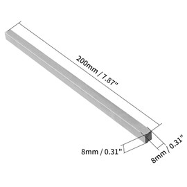 XMHF Lathe HSS Square Cutting Tool Bits Bar Rectangular Lathe Fly Cutter Mill Blank 8x8x200mm 3Pcs