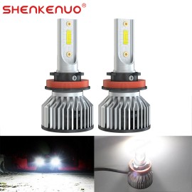 SHENKENUO Bombillos LED Focos Para Auto Carro H11 Luz De Coche Faros Faro Delanteros 2 PC