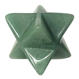 Ladeukoi Crystal Marking Star for Healing Spiritual Divine Therapy Energy Pocket Stone Eight-pointed Lucky Star, Green Aventurine