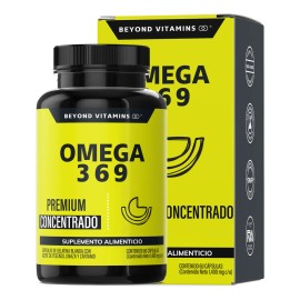 Omega 3 6 9 - Con Contenido Alto de Omega 3 Capsulas (DHA y EPA), Ácido Alfa Linoléico y Omega 6 - Omega 3 Salmon - Aceite de Pescado - Vitaminas Mujer / hombre - (60 Caps)