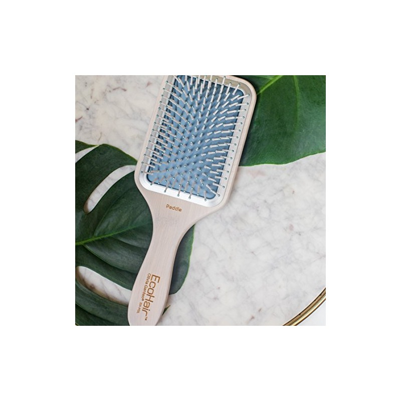 Olivia Garden EcoHair Paddle Large - Eco-Friendly Professional Bamboo Hairbrush