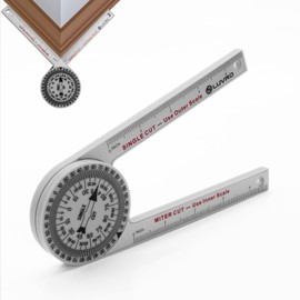 Miter Saw Protractor, Professional Miter Angle Finder for Woodworking Replaces the Model #505P-7 Miter Protractor Angle Finder with Measuring Rulers for Carpentry, Crown Molding Tool, Baseboard