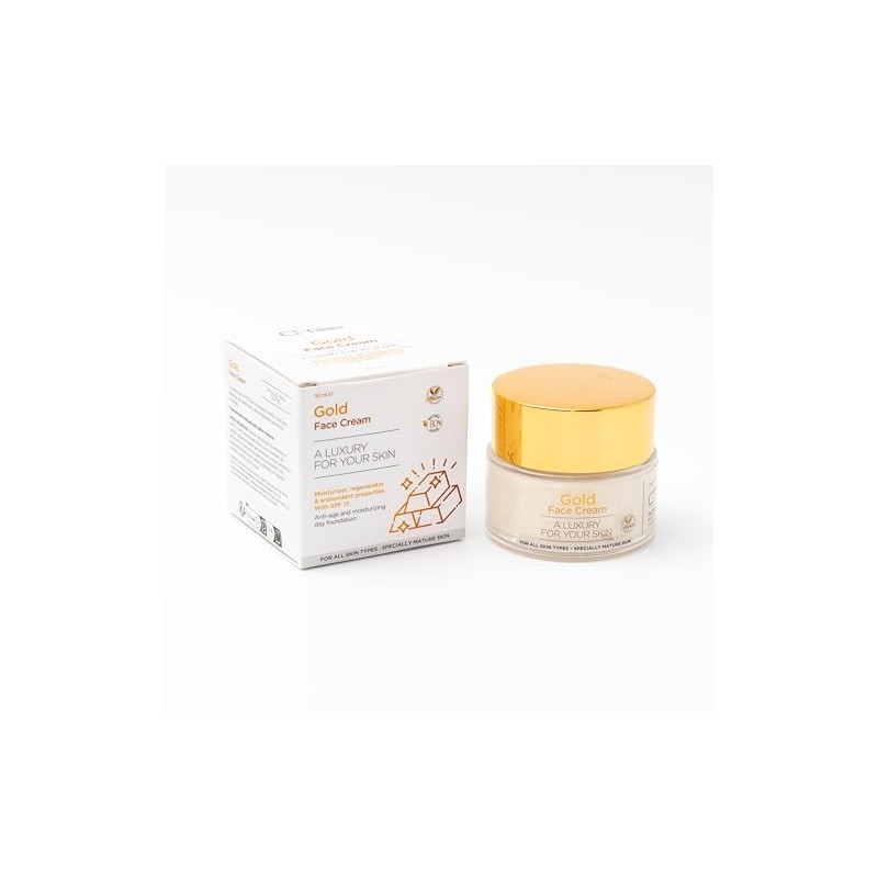 The Cosmetic Republic Gold Face Cream - Moisturizing, Anti-Aging, SPF