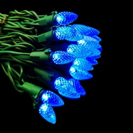 MXTCLM C3 Christmas Lights 18ft 50LED Strawberry Waterproof String Lights, Fairy Lights for Outdoor, Indoor, Garden, Yard, Home, Party, Holiday, Xmas Tree Decoration (Blue)