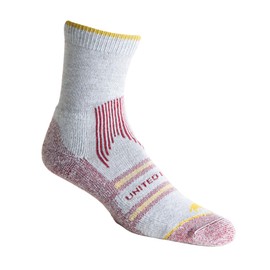 United By Blue, Bison Trail Sock (Red), Wool Hiking Sock, Unisex Size Small-Medium (W 6-9, M 5-8), Moisture-Wicking, Anti-Blister, Lightweight & Cushioned, All Season Comfort, Made in North America