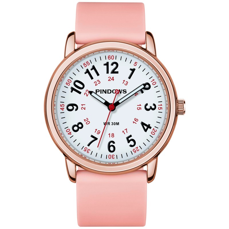 PINDOWS Women Watches, Student Unisex Analog Quartz Women Wrist Watch,