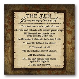 The Ten Commandments - Poster by Jennifer Pugh (12 x 12)