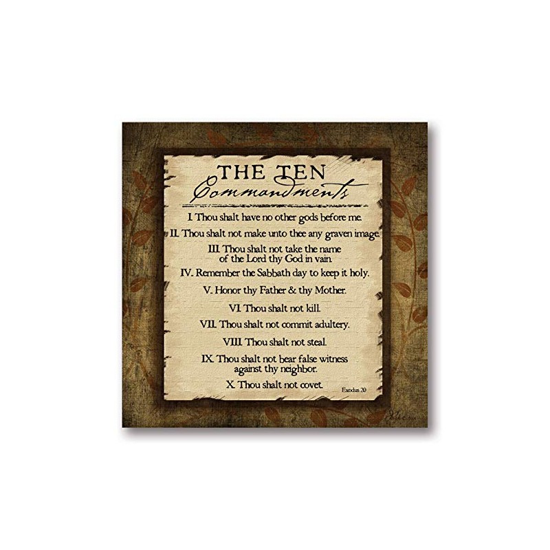 The Ten Commandments - Poster by Jennifer Pugh (12 x