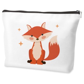 Fox Gifts for Women Fox Lover Gift Fox Themed Gifts for Women Animal Themed Gift for Friend Woman Funny Makeup Bag Gift Just A Girl Who Loves Fox Cosmetic Bags Christmas Presents