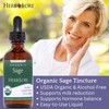 Herb Lore USDA Organic Sage Tincture – Alcohol-Free, Supports Milk
