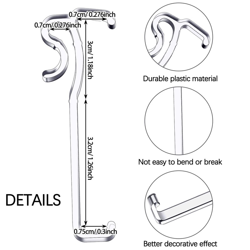 2.5 Inch Valance Clips Window Blind Clips Hidden Channel Clear