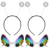 Cheerin Silver Alien Headbands & Glasses – Adult Martian Antenna