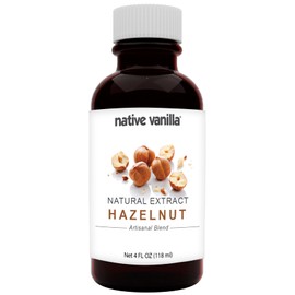 Native Vanilla - Pure Hazelnut Flavor - 4 Fl Oz - Pure Flavors and Extracts - Perfect for Cooking, Baking, and Dessert Crafting