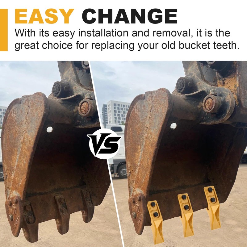TRUCFUSION Skid Steer Loader Bucket Teeth 6684447, Backhoe Bucket Teeth