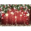 SJOLOON Christmas Backdrops Red Ball Theme Background Shining Stars Background