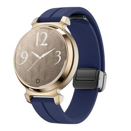 14mm bands Compatible with Garmin Lily 2 Band, Soft Silicone Magnetic Black Buckle Sport Wristband Replacement Straps Compatible with Garmin Lily 2 Smartwatch women men (Midnight Blue)