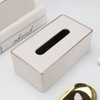 KINGFOM Tissue Box Cover PU Leather Rectangle Tissue Box Holder
