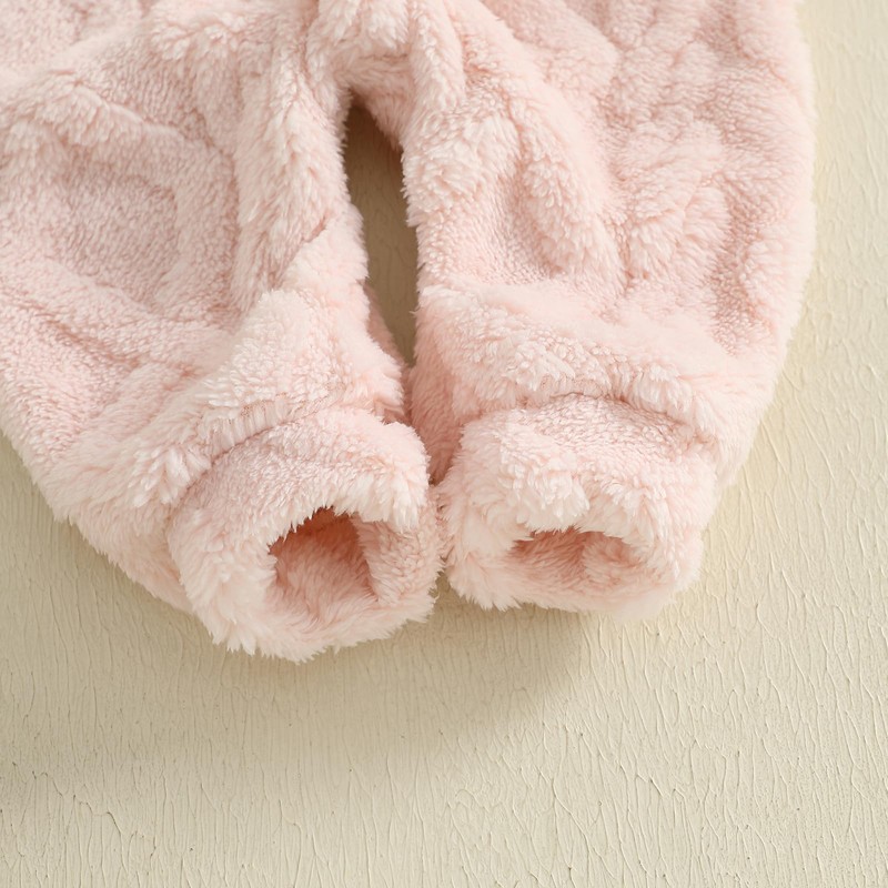 XIXIMAON Infant Baby Fluffy Snowsuit Plaid Butterfly Print Long Sleeve