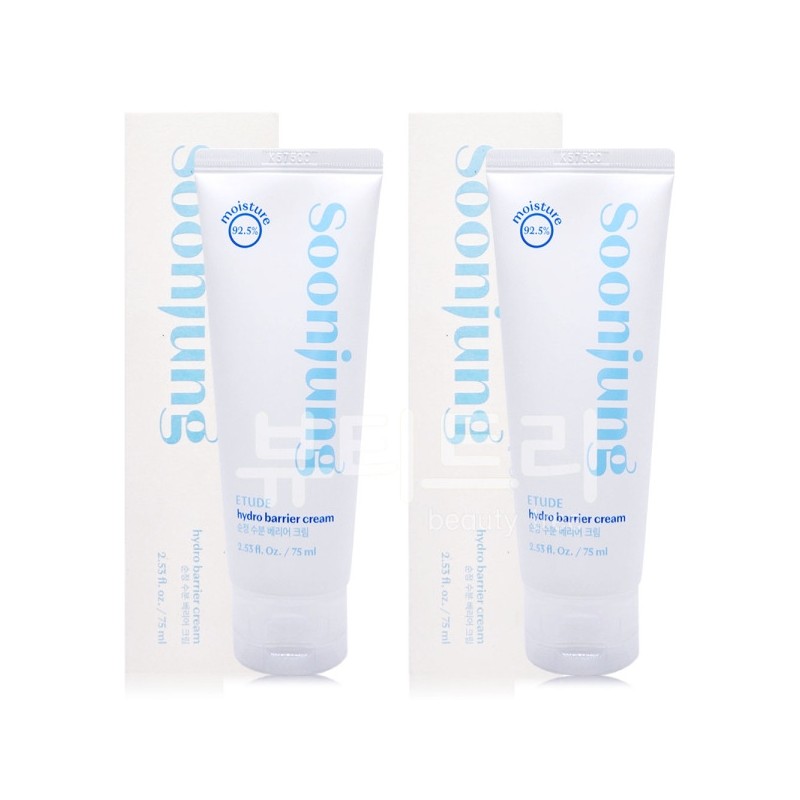 Etude Soonjung Moisture Barrier Cream 75ml x 2 / 에뛰드