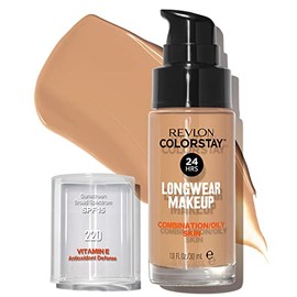 Revlon Base de Maquillaje ColorStay Make Up Cutis Mixto/Graso, Natural Beige, 30 ml