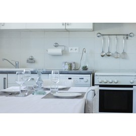 MaxHold No-Drilling/Suction Cup Kitchen Paper Roll Holder - Vaccum System - Stainless Steel Never Rust - for Bathroom & Kitchen