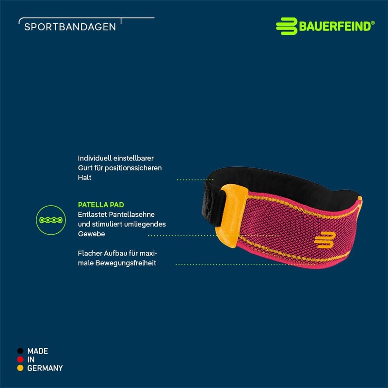 Bauerfeind Patellabandage "Knee Strap", Knie Sportgurt Unisex, Druckentlastung