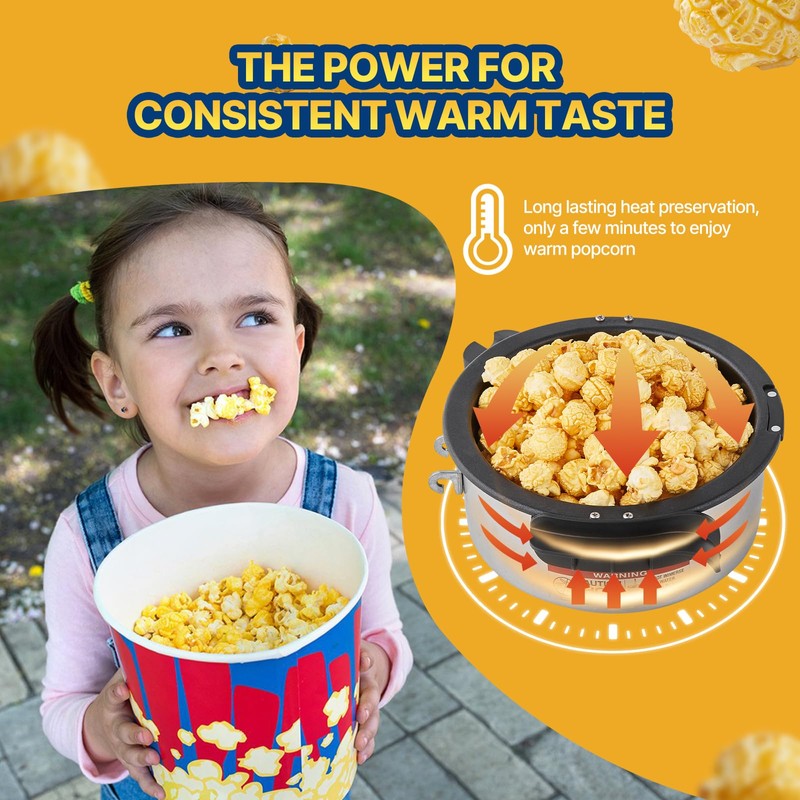 VEVOR Popcorn Maker, 480W Popcorn Popper Machine, 4 Oz Kettle