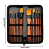 10-Piece Paint Brush Set for Acrylic & Watercolor - Nylon