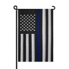 MCFULL 12x18 Inch Thin Blue Line Garden Flag,American Police Garden