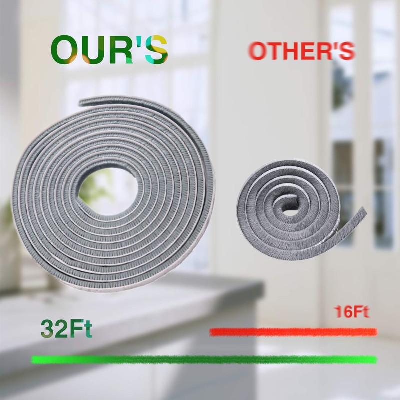 32.8 Ft Self Adhesive Seal Strip Weather Stripping Weatherstrip for