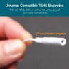 LotFancy TENS Unit Pads 1.65"x13.75", 4Pcs Electrode Pads Long Strip