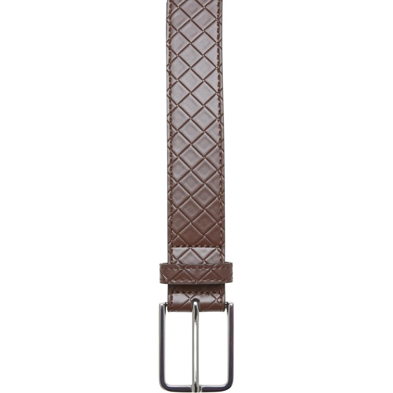 Urban Classics Men's Woven Embossed Synthetic Leather Belt, Braided Belt