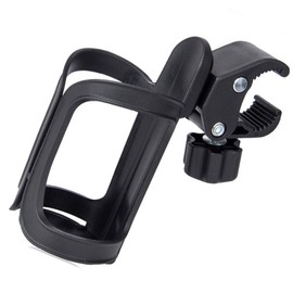 VOANZO Bicycle Bottle Holder, Black Bicycle Drink Holder, 360 Degree Rotation Cycling Bottle Holder, Fits Bicycles, Mountain Bikes, Pushchairs and Wheelchair
