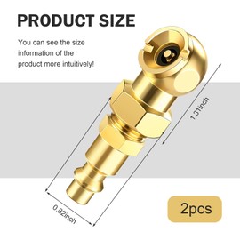 Zikefest 2PCS Ball Foot Air Chuck Set, Solid Metal Closed Ball Air Chuck with 1/4" NPT Standard Quick Plug, Universal for Tire Inflation Gauge, Tire Hose Tool, Air Compressor Attachments