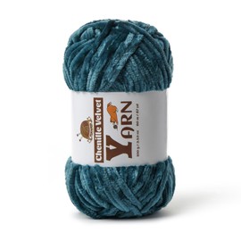 Hilo grueso de felpilla de felpa, hilo de terciopelo esponjoso para tejer y ganchillo – hilo suave para bebé para ganchillo – hilo de ganchillo Amigurumi 100 g (87 colores) (azul zafiro)