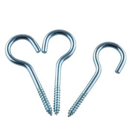 JCBIZ 30pcs 50mm/1.96" Self-Tapping Screw Ceiling Hooks Open Eye Hooks for Lights Hanger Home Office Garden