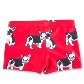 CUNYI Swimming Trunks for Boys Children Swimwear Swimming Shorts Lightweight Quick Drying Swimwear, Red dog