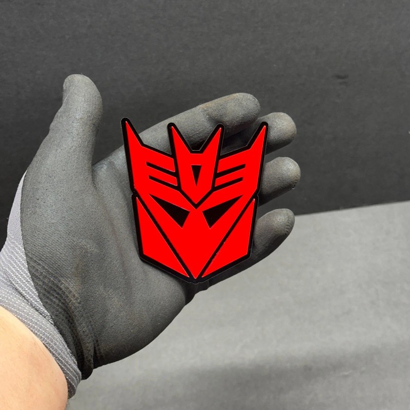 UsaStandard 2x Decepticon Transformer Mask Car Fender Badge Acrylic Emblem