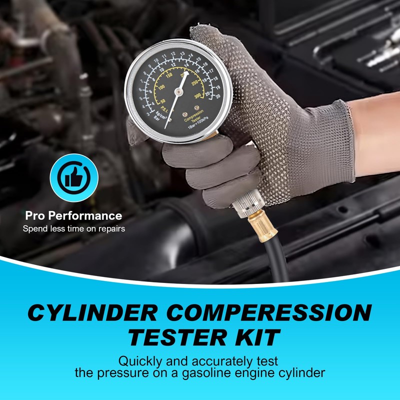 Nilight Compression Tester, 11 PCS Engine Compression Tester Kit with