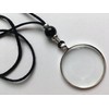 Magnifying Glass Necklace, Sterling Silver with Healing Gem Stone Crystal,