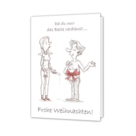 PICTALOO Christmas Card - Nur das Beste für Dich - Funny Card Christmas for Boyfriend Girlfriend Wife Husband Merry Christmas Folding Card Private Romantic Christmas Greetings for More Togetherness