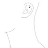 Red Cubic Zirconia Helix Cartilage Ear Lobe Piercing Daith CZ