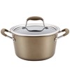 Anolon Advanced Home Hard-Anodized Nonstick Tapered Sauce Pan/Saucepot, 4.5-Quart (Bronze)