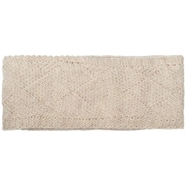 styleBREAKER Women's Knitted Headband Plain with Diamond Pattern, Thermal Fleece Lining, Winter Headband, Plain 04026062, Colour: Beige