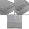 Wekiog Plastic Stackable Storage Bin Frosted Clear with A Grey