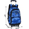 LASUK Rolling Backpack for Elementary School Students Teens Travel Bag