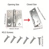 6 Pcs 2.5 Inch Stainless Steel Door Hinges, Silver Door