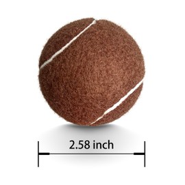 HPWFHPLF Tennis Balls, 12 Pack Advanced Training & Practice Tennis Balls for Beginners, Pet Dogs Playing Balls, Includes Mesh Carry Bag (Brown)